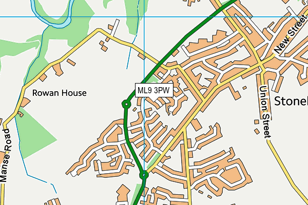 ML9 3PW map - OS VectorMap District (Ordnance Survey) ML9 3PW map - OS VectorMap District (Ordnance Survey)