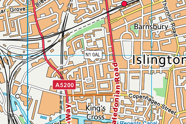 N1 0AL map - OS VectorMap District (Ordnance Survey)