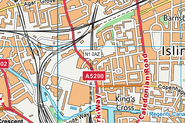 N1 0AZ map - OS VectorMap District (Ordnance Survey)