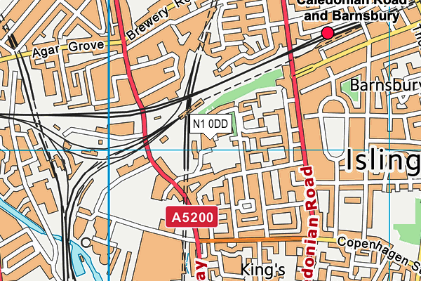 N1 0DD map - OS VectorMap District (Ordnance Survey)