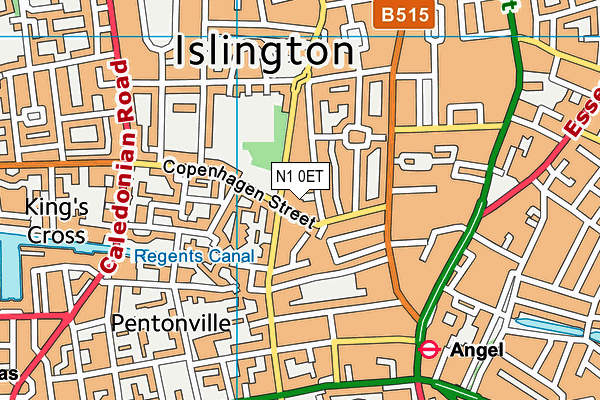 N1 0ET map - OS VectorMap District (Ordnance Survey) N1 0ET map - OS VectorMap District (Ordnance Survey)