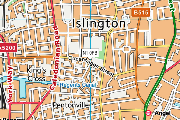 N1 0FB map - OS VectorMap District (Ordnance Survey) N1 0FB map - OS VectorMap District (Ordnance Survey)