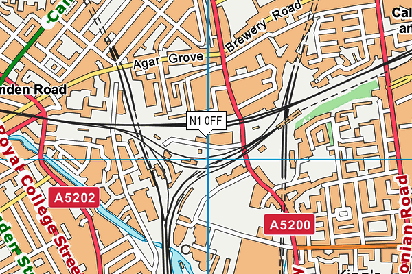 N1 0FF map - OS VectorMap District (Ordnance Survey)