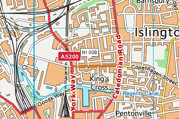 N1 0GB map - OS VectorMap District (Ordnance Survey) N1 0GB map - OS VectorMap District (Ordnance Survey)