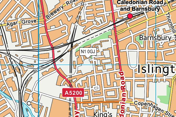 N1 0GJ map - OS VectorMap District (Ordnance Survey) N1 0GJ map - OS VectorMap District (Ordnance Survey)
