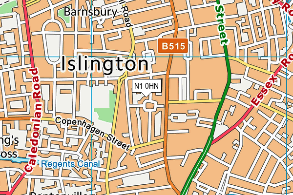 N1 0HN map - OS VectorMap District (Ordnance Survey)