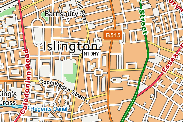 N1 0HY map - OS VectorMap District (Ordnance Survey) N1 0HY map - OS VectorMap District (Ordnance Survey)