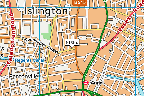 N1 0HZ map - OS VectorMap District (Ordnance Survey) N1 0HZ map - OS VectorMap District (Ordnance Survey)