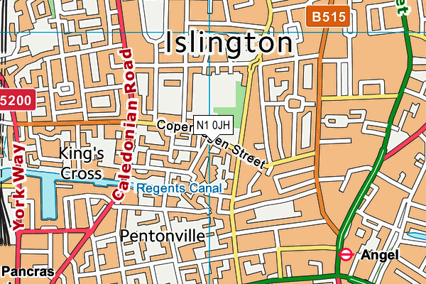 N1 0JH map - OS VectorMap District (Ordnance Survey)