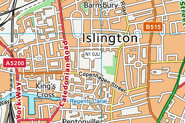 N1 0JU map - OS VectorMap District (Ordnance Survey) N1 0JU map - OS VectorMap District (Ordnance Survey)
