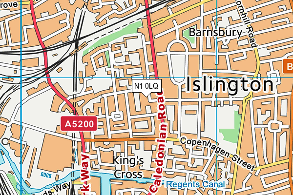 N1 0LQ map - OS VectorMap District (Ordnance Survey)