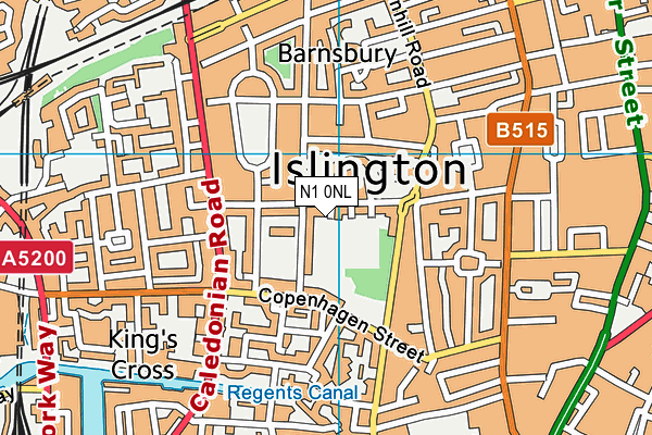 N1 0NL map - OS VectorMap District (Ordnance Survey)