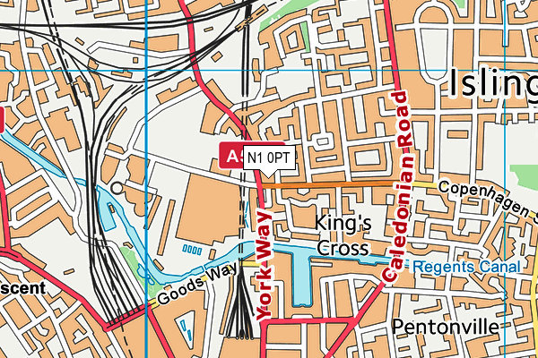 N1 0PT map - OS VectorMap District (Ordnance Survey)