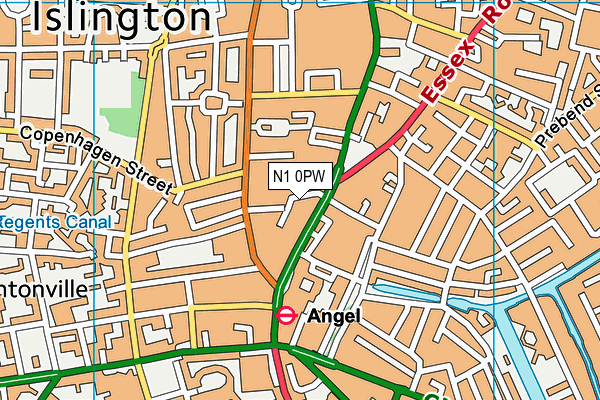 N1 0PW map - OS VectorMap District (Ordnance Survey) N1 0PW map - OS VectorMap District (Ordnance Survey)