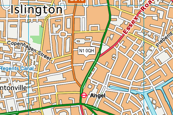 N1 0QH map - OS VectorMap District (Ordnance Survey) N1 0QH map - OS VectorMap District (Ordnance Survey)