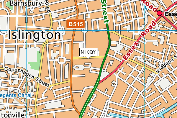 N1 0QY map - OS VectorMap District (Ordnance Survey) N1 0QY map - OS VectorMap District (Ordnance Survey)