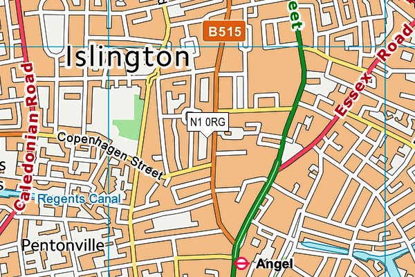 N1 0RG map - OS VectorMap District (Ordnance Survey) N1 0RG map - OS VectorMap District (Ordnance Survey)