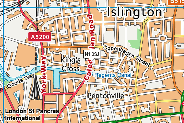 N1 0SJ map - OS VectorMap District (Ordnance Survey) N1 0SJ map - OS VectorMap District (Ordnance Survey)