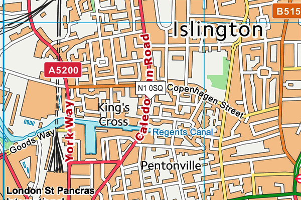 N1 0SQ map - OS VectorMap District (Ordnance Survey) N1 0SQ map - OS VectorMap District (Ordnance Survey)