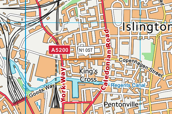 N1 0ST map - OS VectorMap District (Ordnance Survey) N1 0ST map - OS VectorMap District (Ordnance Survey)