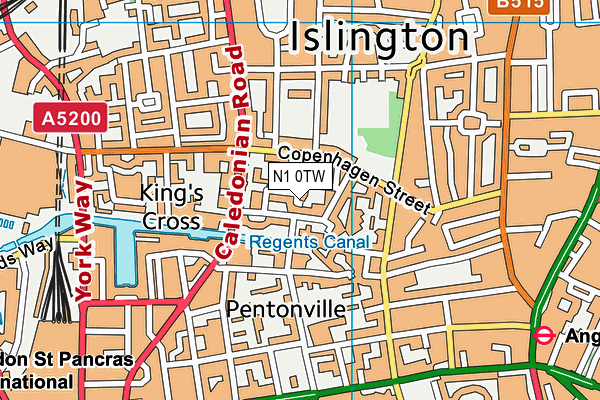 N1 0TW map - OS VectorMap District (Ordnance Survey) N1 0TW map - OS VectorMap District (Ordnance Survey)