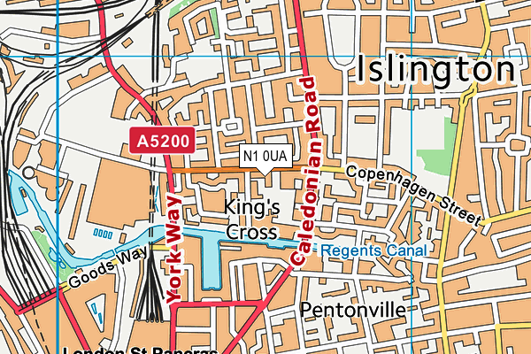 N1 0UA map - OS VectorMap District (Ordnance Survey)