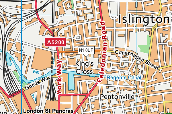 N1 0UF map - OS VectorMap District (Ordnance Survey) N1 0UF map - OS VectorMap District (Ordnance Survey)