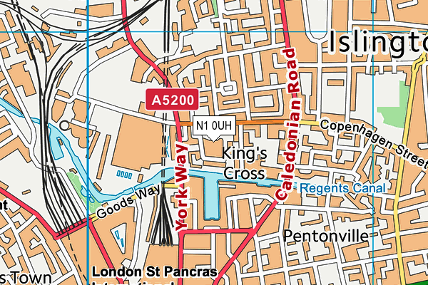 N1 0UH map - OS VectorMap District (Ordnance Survey)