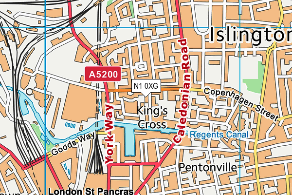 N1 0XG map - OS VectorMap District (Ordnance Survey) N1 0XG map - OS VectorMap District (Ordnance Survey)