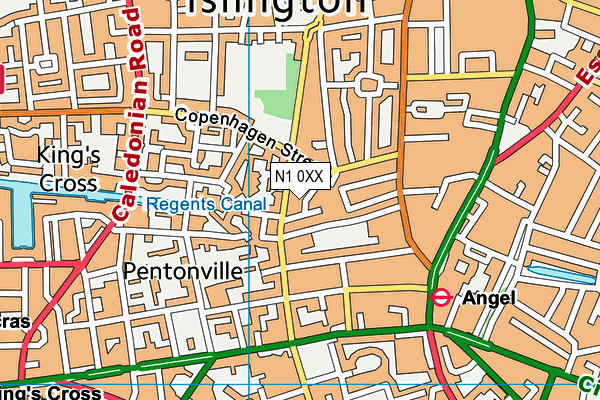 N1 0XX map - OS VectorMap District (Ordnance Survey) N1 0XX map - OS VectorMap District (Ordnance Survey)
