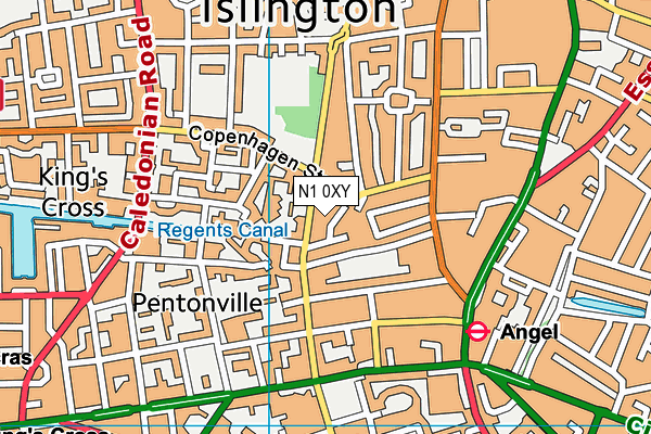 N1 0XY map - OS VectorMap District (Ordnance Survey) N1 0XY map - OS VectorMap District (Ordnance Survey)