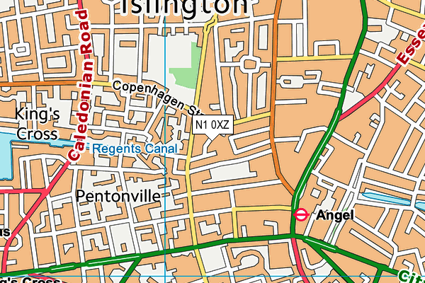 N1 0XZ map - OS VectorMap District (Ordnance Survey) N1 0XZ map - OS VectorMap District (Ordnance Survey)