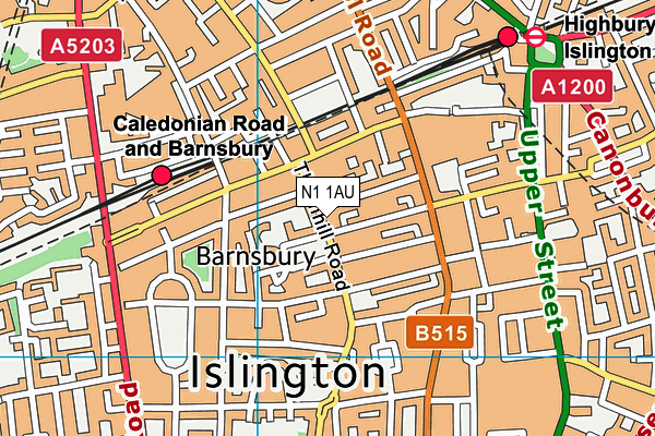 N1 1AU map - OS VectorMap District (Ordnance Survey) N1 1AU map - OS VectorMap District (Ordnance Survey)