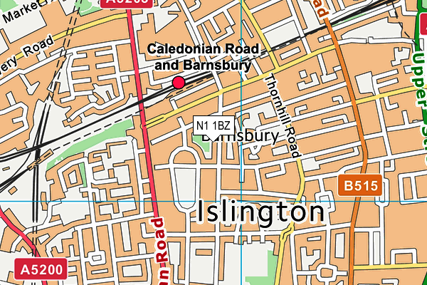 N1 1BZ map - OS VectorMap District (Ordnance Survey) N1 1BZ map - OS VectorMap District (Ordnance Survey)