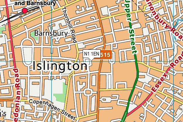 N1 1EN map - OS VectorMap District (Ordnance Survey) N1 1EN map - OS VectorMap District (Ordnance Survey)