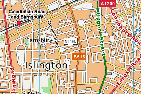 N1 1HL map - OS VectorMap District (Ordnance Survey) N1 1HL map - OS VectorMap District (Ordnance Survey)