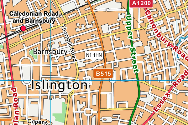 N1 1HN map - OS VectorMap District (Ordnance Survey) N1 1HN map - OS VectorMap District (Ordnance Survey)