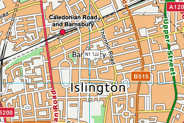N1 1JJ map - OS VectorMap District (Ordnance Survey) N1 1JJ map - OS VectorMap District (Ordnance Survey)