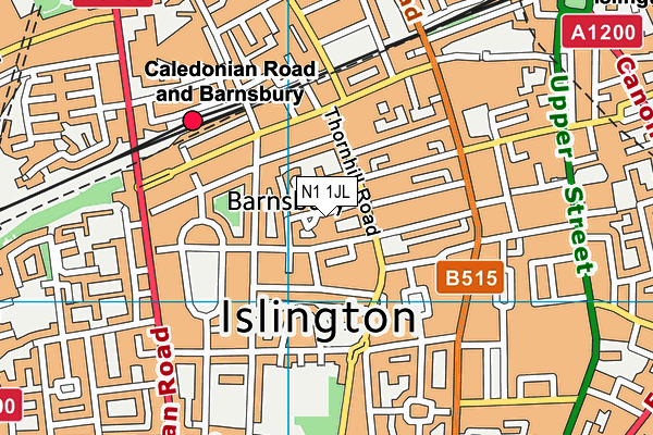 N1 1JL map - OS VectorMap District (Ordnance Survey) N1 1JL map - OS VectorMap District (Ordnance Survey)