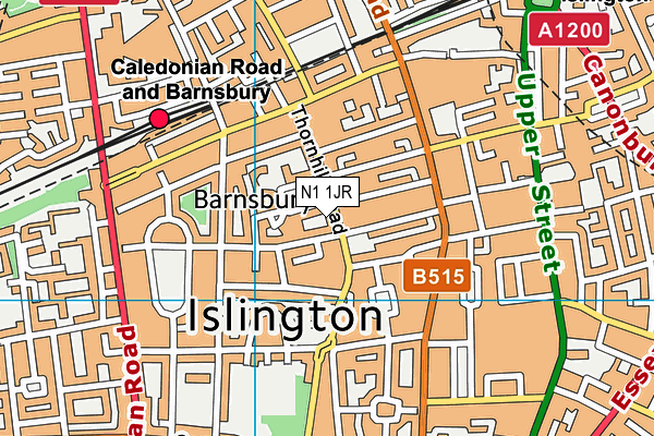 N1 1JR map - OS VectorMap District (Ordnance Survey) N1 1JR map - OS VectorMap District (Ordnance Survey)