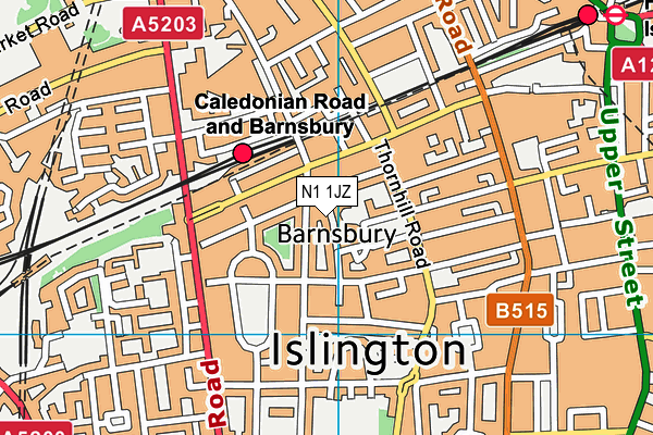 N1 1JZ map - OS VectorMap District (Ordnance Survey) N1 1JZ map - OS VectorMap District (Ordnance Survey)