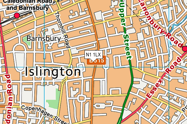 N1 1LX map - OS VectorMap District (Ordnance Survey) N1 1LX map - OS VectorMap District (Ordnance Survey)