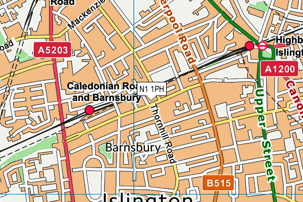 N1 1PH map - OS VectorMap District (Ordnance Survey) N1 1PH map - OS VectorMap District (Ordnance Survey)
