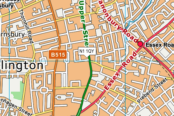 N1 1QY map - OS VectorMap District (Ordnance Survey) N1 1QY map - OS VectorMap District (Ordnance Survey)