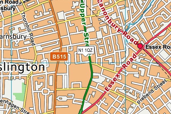 N1 1QZ map - OS VectorMap District (Ordnance Survey) N1 1QZ map - OS VectorMap District (Ordnance Survey)