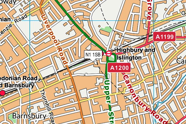 N1 1SB map - OS VectorMap District (Ordnance Survey) N1 1SB map - OS VectorMap District (Ordnance Survey)