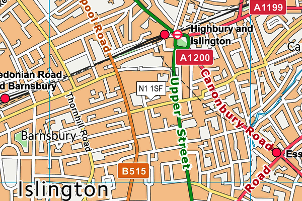 N1 1SF map - OS VectorMap District (Ordnance Survey) N1 1SF map - OS VectorMap District (Ordnance Survey)