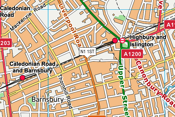 N1 1ST map - OS VectorMap District (Ordnance Survey)