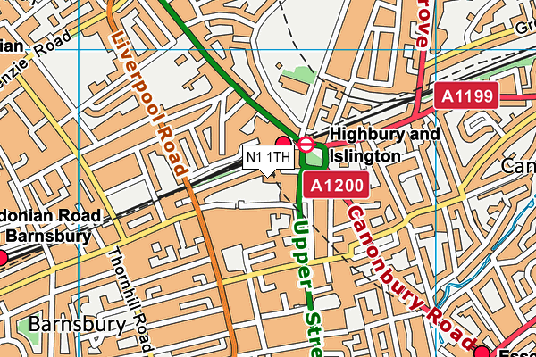 N1 1TH map - OS VectorMap District (Ordnance Survey) N1 1TH map - OS VectorMap District (Ordnance Survey)