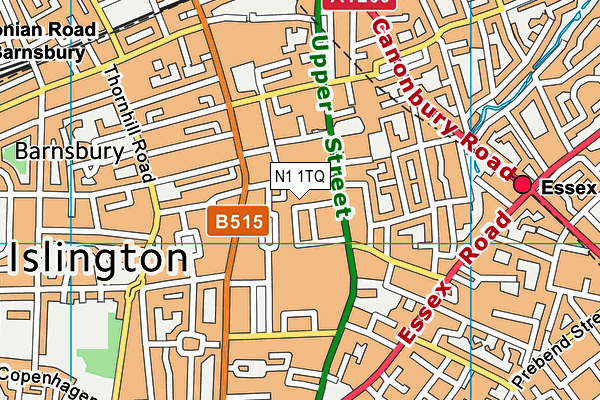 N1 1TQ map - OS VectorMap District (Ordnance Survey) N1 1TQ map - OS VectorMap District (Ordnance Survey)